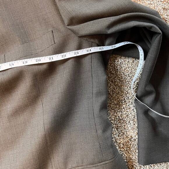 Brooks Brothers Brown/Black Wool Houndstooth Men's Blazer.  Size 50R - Picture 3 of 8